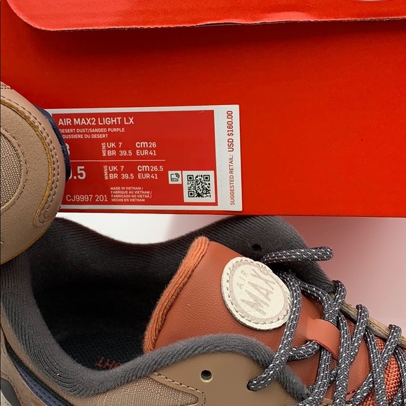 NIKE AIR MAX2 LIGHT LX desert dust/sanded purple M - Picture 5 of 16